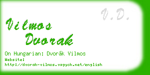 vilmos dvorak business card