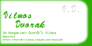 vilmos dvorak business card